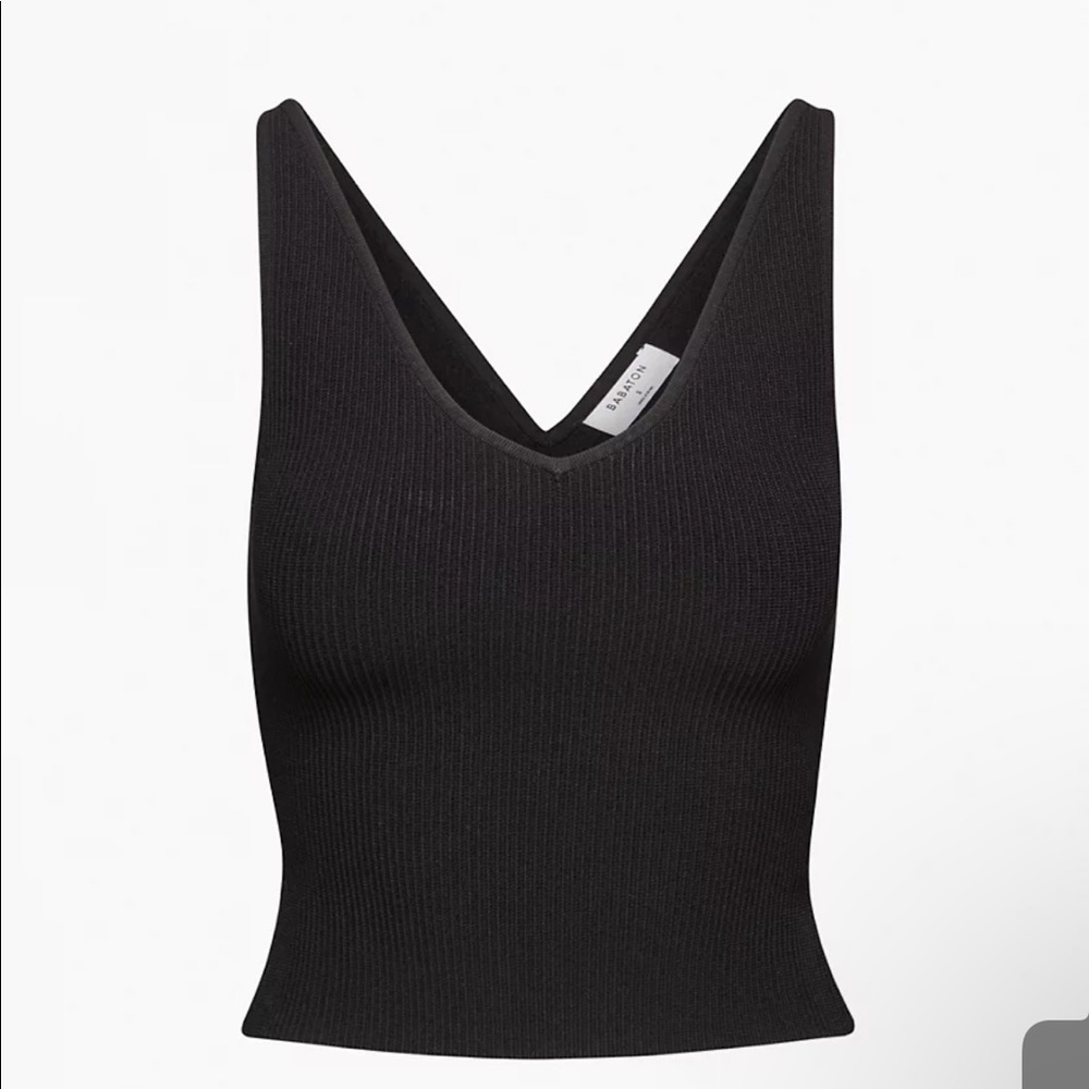 Aritzia Babaton Sculpt Knit Double V Tank